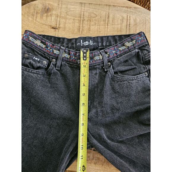 LEI Vintage Aztec Black Flare Boot Cut Denim Jeans Women's Size 9 Y2K - Picture 6 of 13